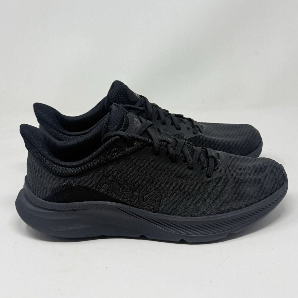 Hoka One One Solimar Womens 10.5 Triple Black Lightweight Running Shoes Sneakers